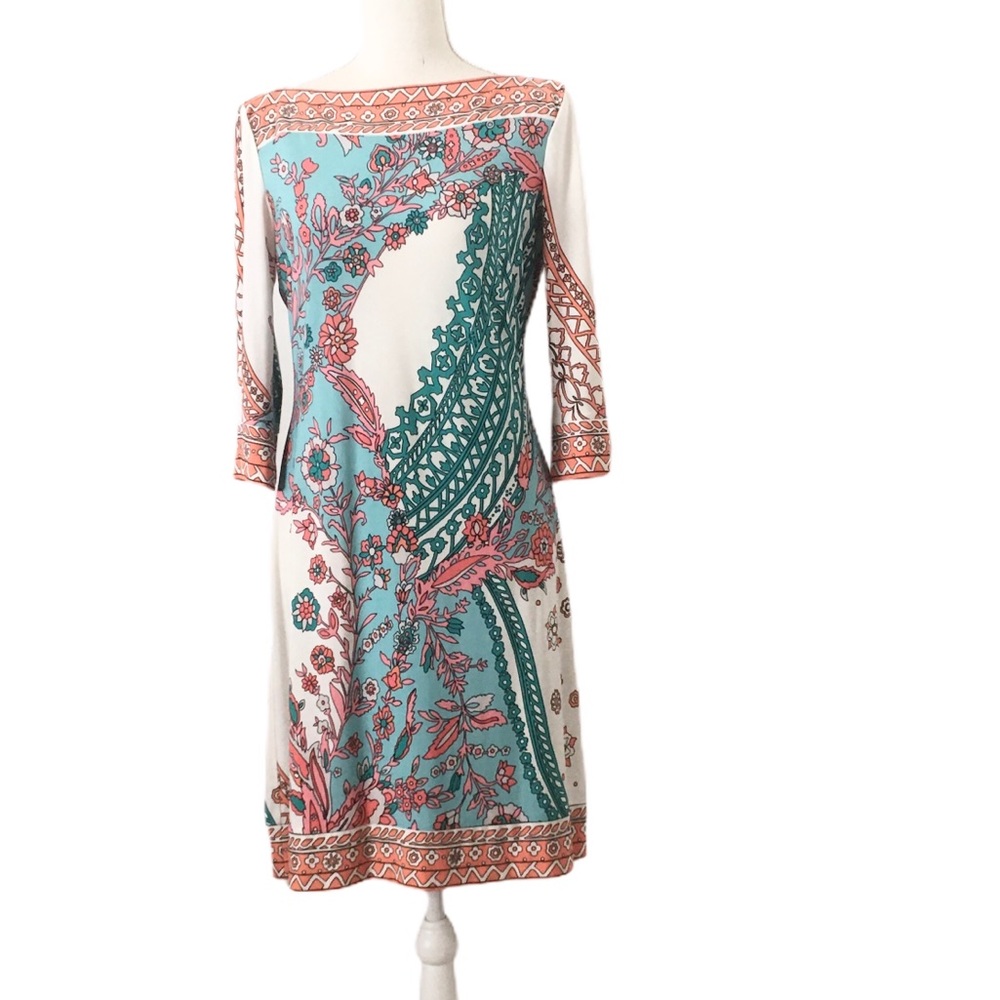 Donna Morgan Multi Color Shift Dress Size 8
